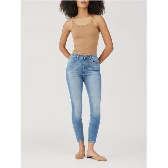 DL1961 Chrissy Skinny Jeans Cotton Ultra High Rise Ankle Stretch Denim Size 27 - Picture 1 of 10